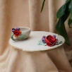 Handmade Design  Floral  Ceramic Cup Set
