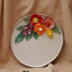 Handmade Design Red Flower Ceramic Plate
