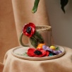 Handmade Poppy Flower Flower Design Ceramic Mug Set