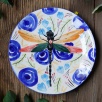 Handmade Desing Tile Plate Dragonfly