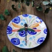 Handmade Desing Tile Plate Dragonfly