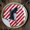 Handmade Design Tile Plate Crow