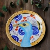 Handmade Design Tile Plate Peacock