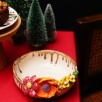 Handmade Design Large Size Floral Ceramic Bowl
