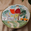 Handmade Design Ceramic Plate My Home
