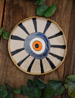 Handmade Design Ceramic Plate Eye