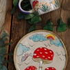 Handmade Design Ceramic Mug Mushrooms