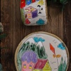 Handmade Design Ceramic Mug Set Two Houses