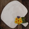 Handmade Design Yellow Flowers Ceramic Service Plate