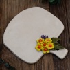 Handmade Design Yellow Flowers Ceramic Service Plate