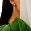 Handmade Gold Plated Brass Earrings with Pearl