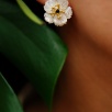 Handmade Design Silver Earrings with Mother of Pearl