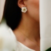 Handmade Design Silver Earrings with Mother of Pearl