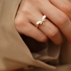 Handmade Silver Ring With Dragonfly Design with Pearl