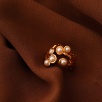 Handmade Gold Plated Brass Ring with Pearls
