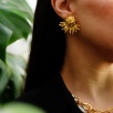 Handmade Design Gold Plated Brass Earrings