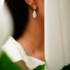 Handmade Gold Plated Silver Earrings with Mother of Pearl