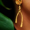 Handmade Gold Plated Brass Earrings
