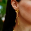 Handmade Gold Plated Brass Earrings