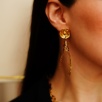 Handmade Gold Plated Brass Earrings