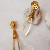 Handmade Gold Plated Brass Earrings