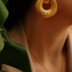 Handmade Design Brass Earrings Gold Plated