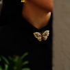 Handmade Gold Plated Brass Earrings with Pearl