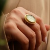 Handmade Design Gold Plated Brass Ring