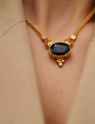 Handmade Design Gold Plated Brass Necklace