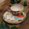 Handmade Design Ceramic Turkish Coffee Set Night