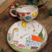 Handmade Design Ceramic Turkish Coffee Set Night