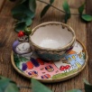 Handmade Design Ceramic Turkish Coffee Set Garden