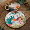 Handmade Design Ceramic Turkish Coffee Set Mountain House