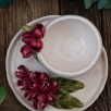 Handmade Design Ceramic Flowered Turkish Coffee Set