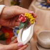 Handmade Ceramic Mirror wit Flowers