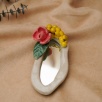 Handmade Ceramic Mirror wit Flowers