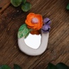Handmade Ceramic Floral Mirror Hyacinth