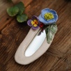 Handmade Ceramic Floral Mirror Blue