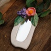 Handmade Ceramic Floral Mirror Pink