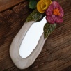Handmade Ceramic Floral Mirror Yellow