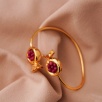 Handmade Gold Plated Brass Bracelet Pomegranate Desing