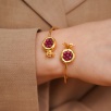 Handmade Gold Plated Brass Bracelet Pomegranate Desing