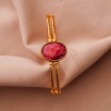Handmade Gold Plated Brass Bracelet Ruby
