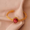Handmade Gold Plated Brass Bracelet Ruby