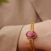 Handmade Gold Plated Brass Bracelet Ruby