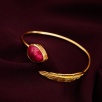 Handmade Gold Plated Brass Bracelet Ruby
