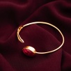 Handmade Gold Plated Brass Bracelet Ruby