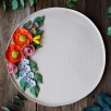 Handmade Design Flower Ceramic Plate