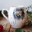 El Yapımı Çini Mug Devekuşu