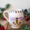 Handmade Tile Mug Butterfly